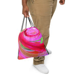 *Pink Swirl* Design Drawstring Bag