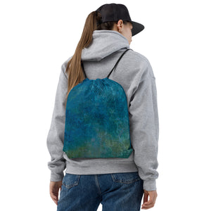 *Blue Green* Design Drawstring Bag