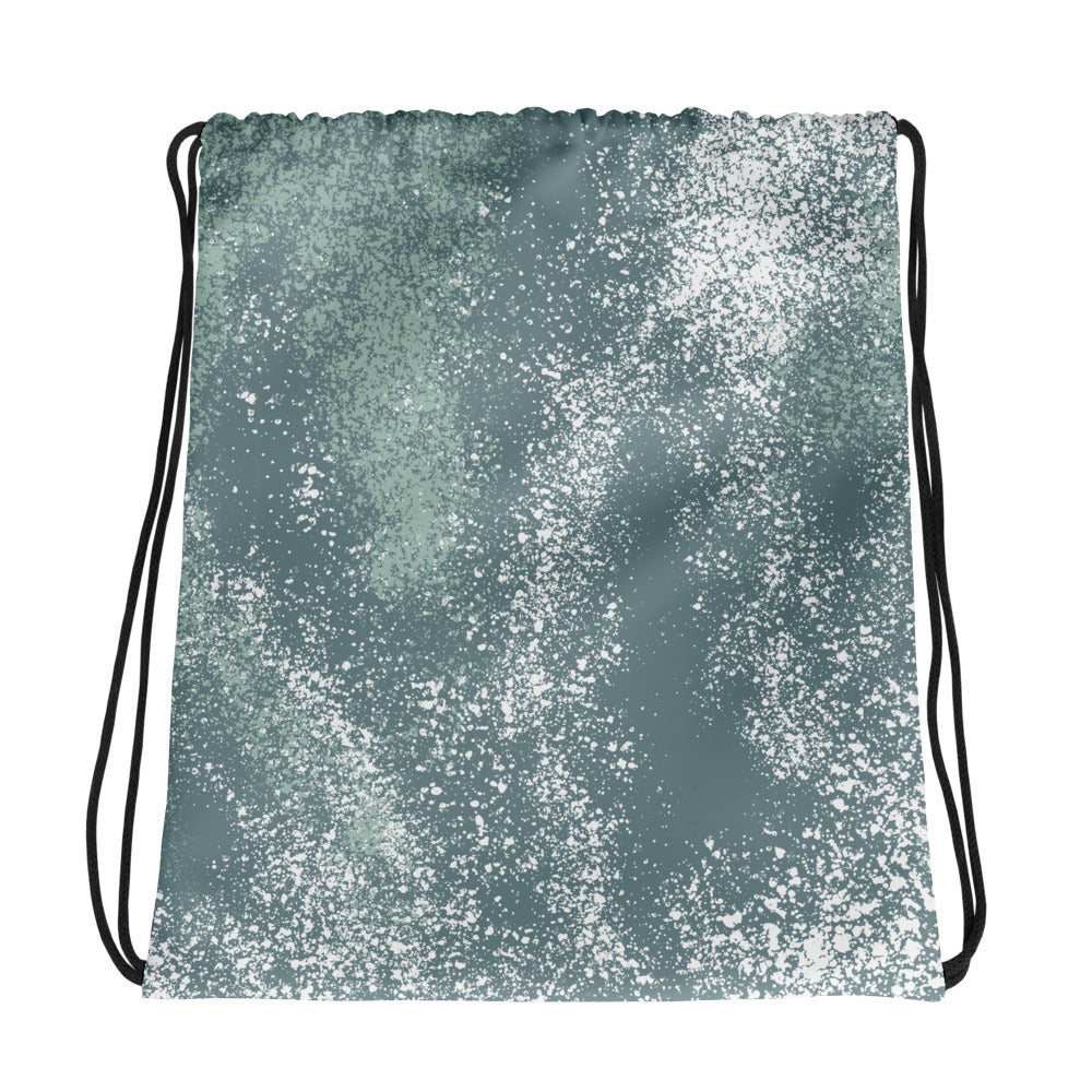 *Green Splash* Design Drawstring Bag