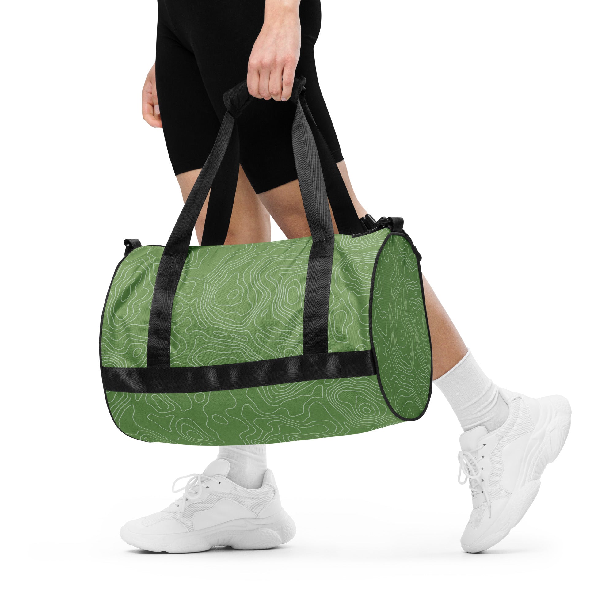 *Green Swirl* Design All-Over Print Gym Bag