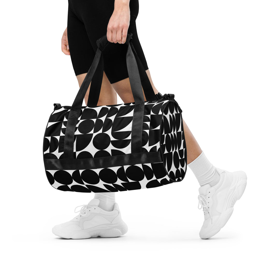 *Black & White Bounce* Design All-over Print Gym Bag