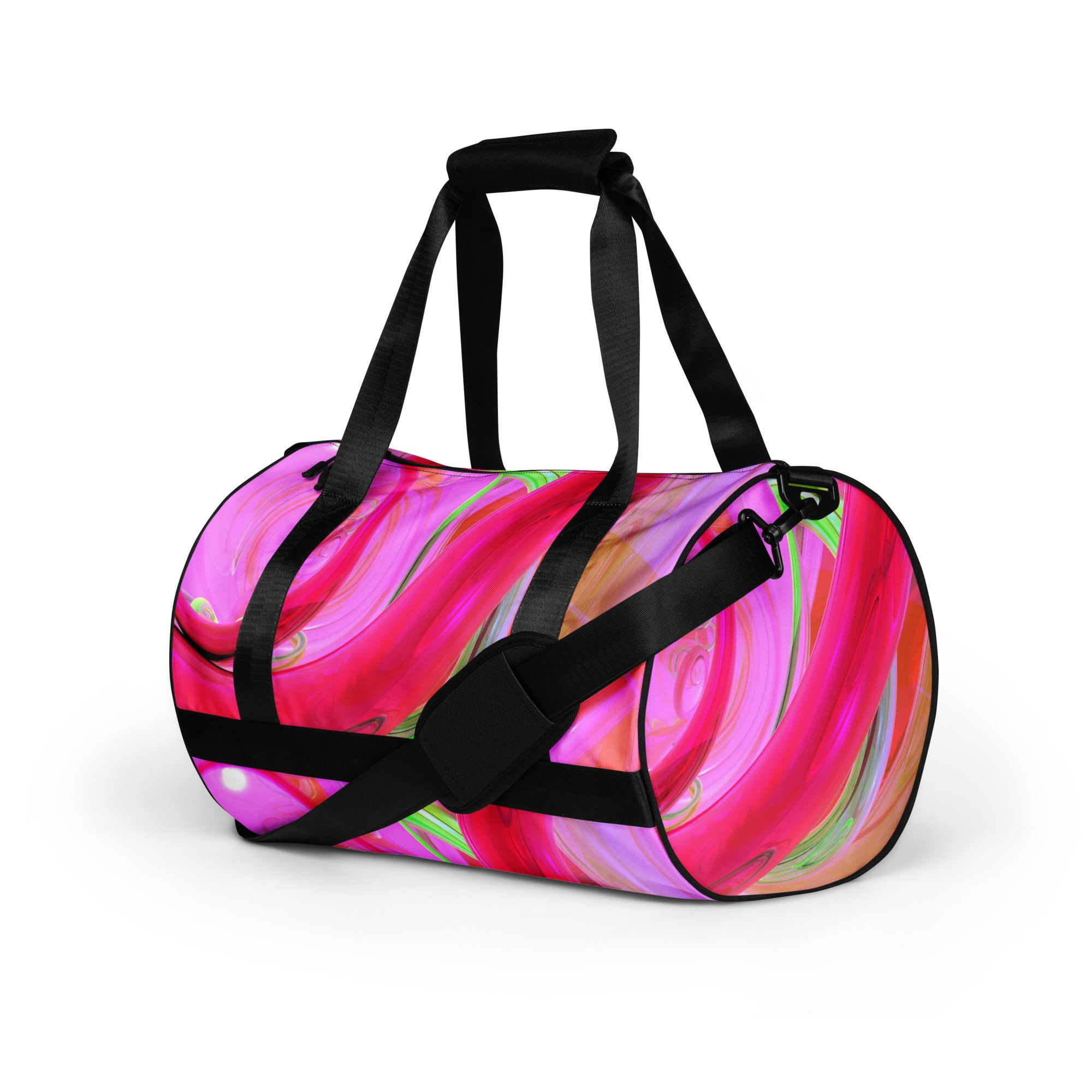 *Pink Swirl* Design All-Over Print Gym Bag