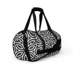 *Black & White Floral* Design All-over Print Gym Bag