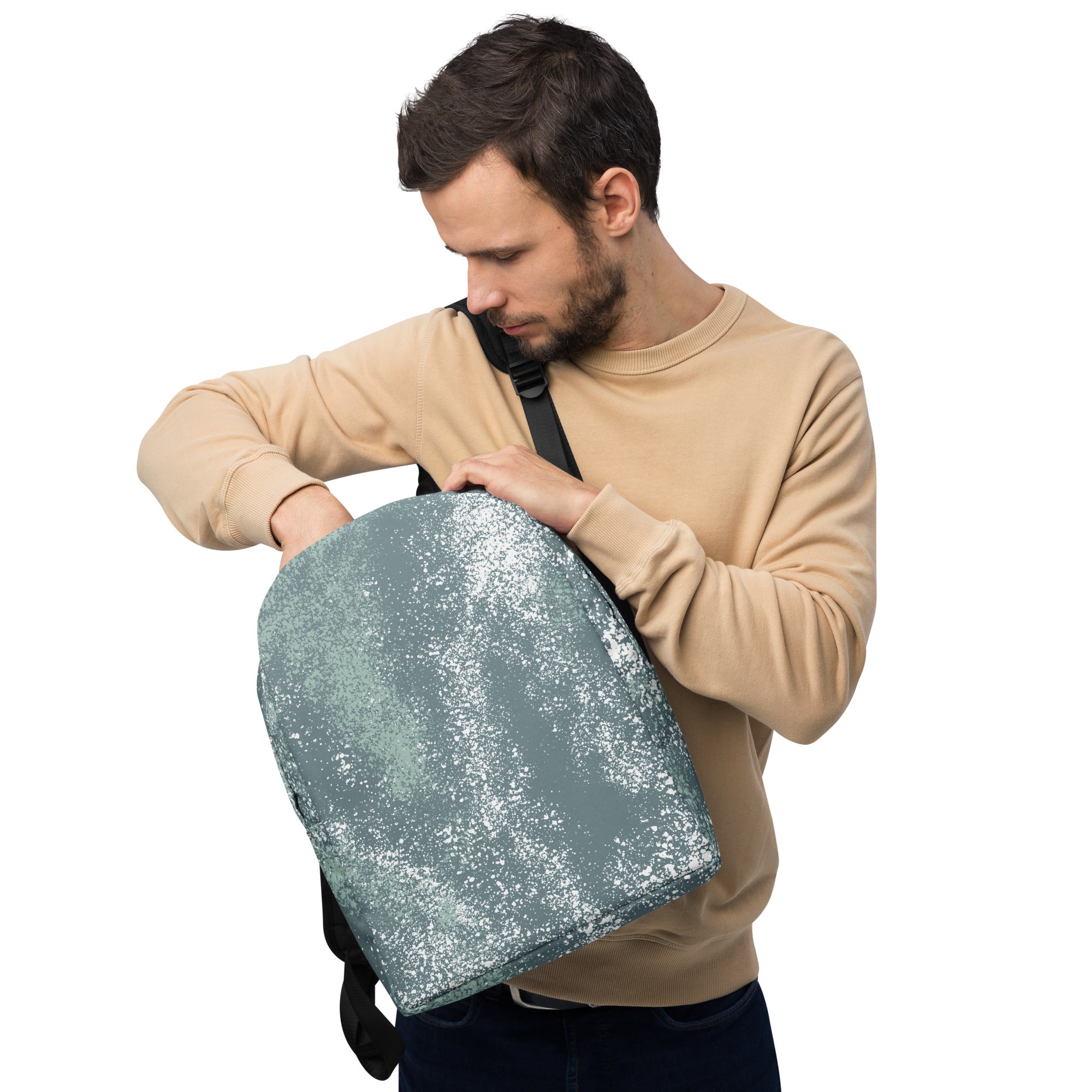 *Green Splash* Design Minimalist Backpack