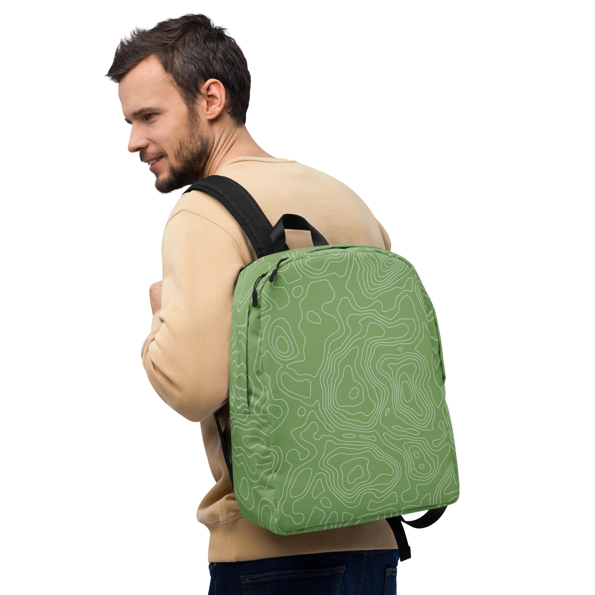 *Green Swirl* Design Minimalist Backpack