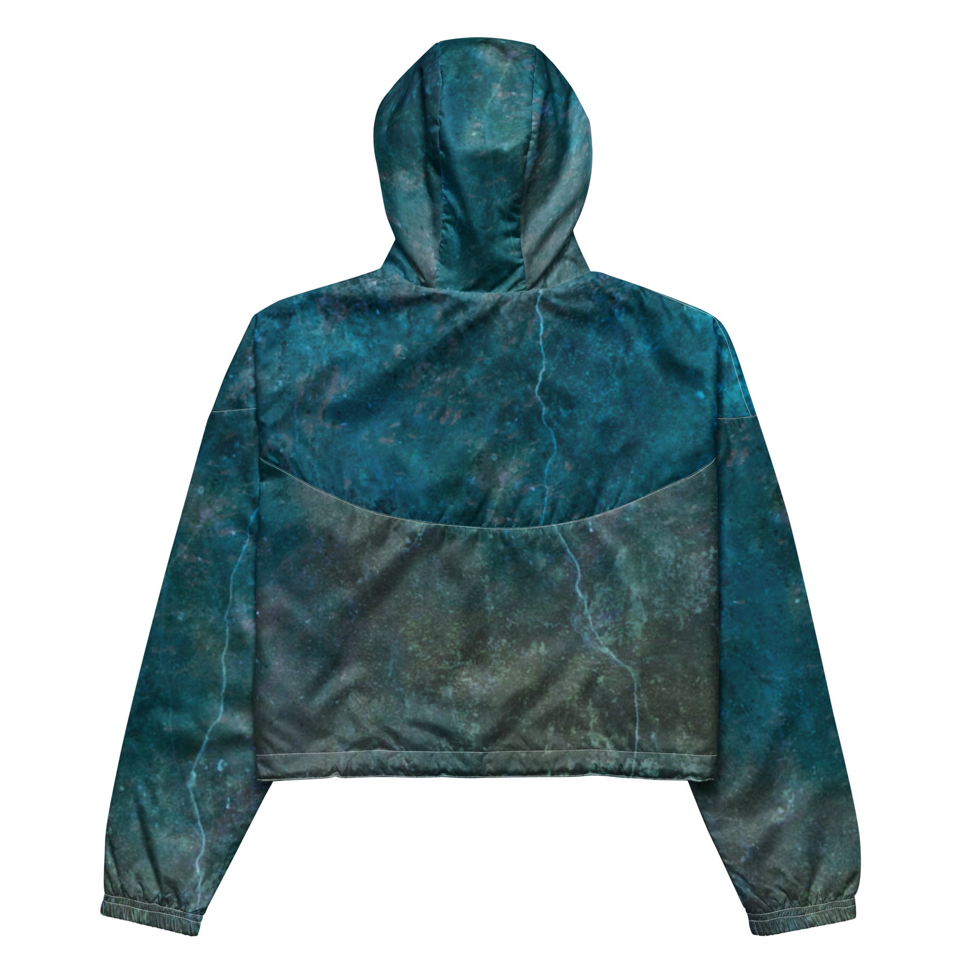 *Blue Green* Design Women’s Cropped Windbreaker