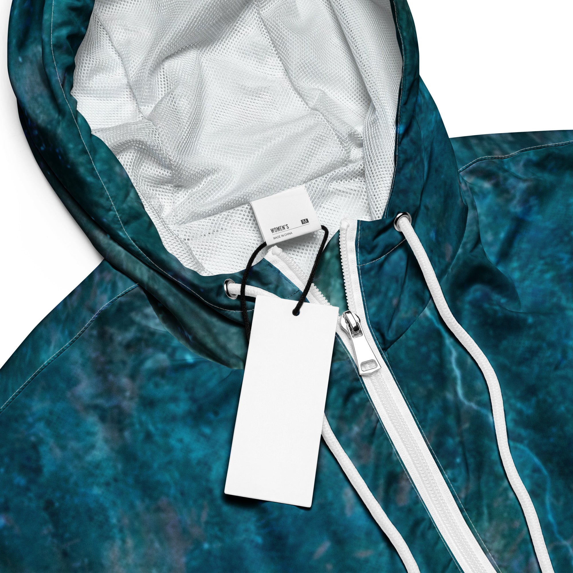 *Blue Green* Design Women’s Cropped Windbreaker