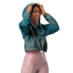 *Blue Green* Design Women’s Cropped Windbreaker