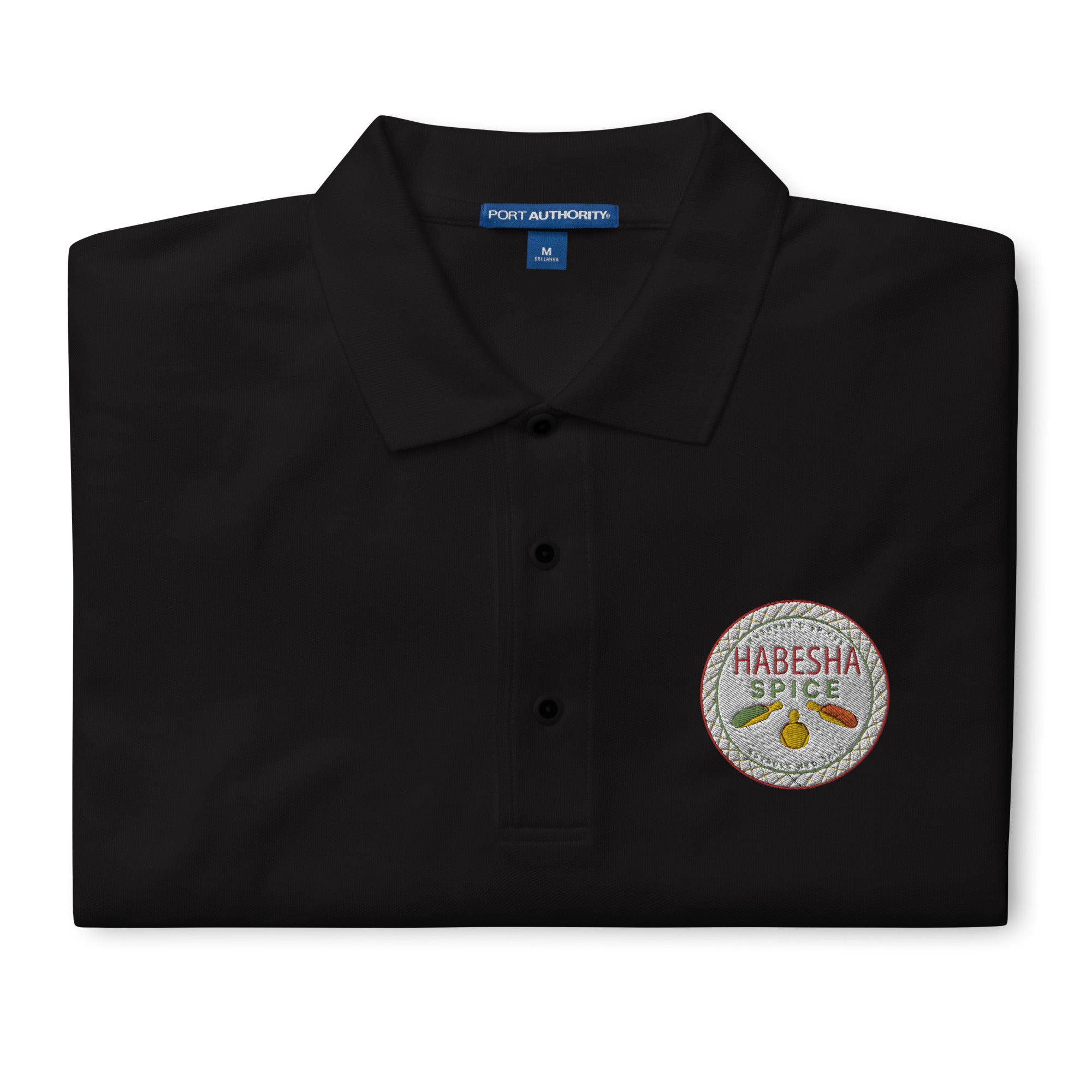 Habesha Spice Collection: Embroidered Logo, Men's Premium Polo