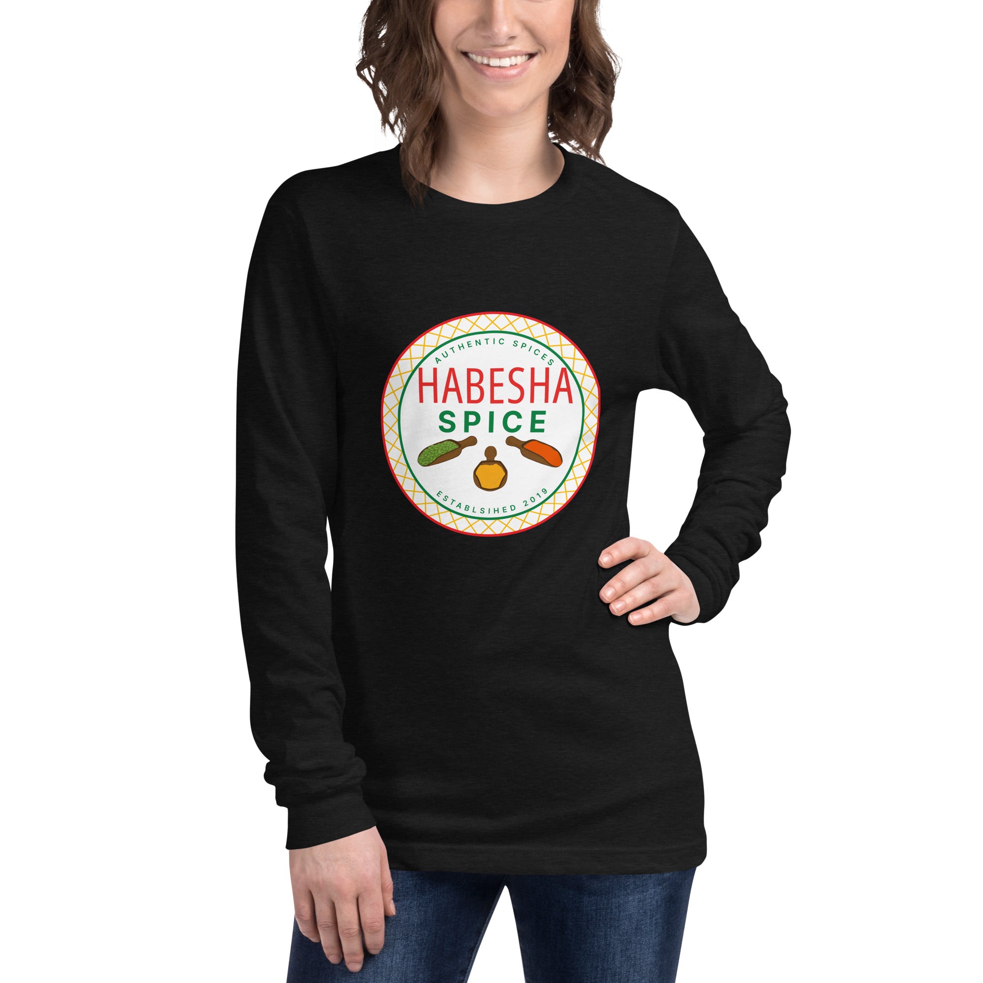 Habesha Spice Collection: Branded Unisex Long Sleeve Tee