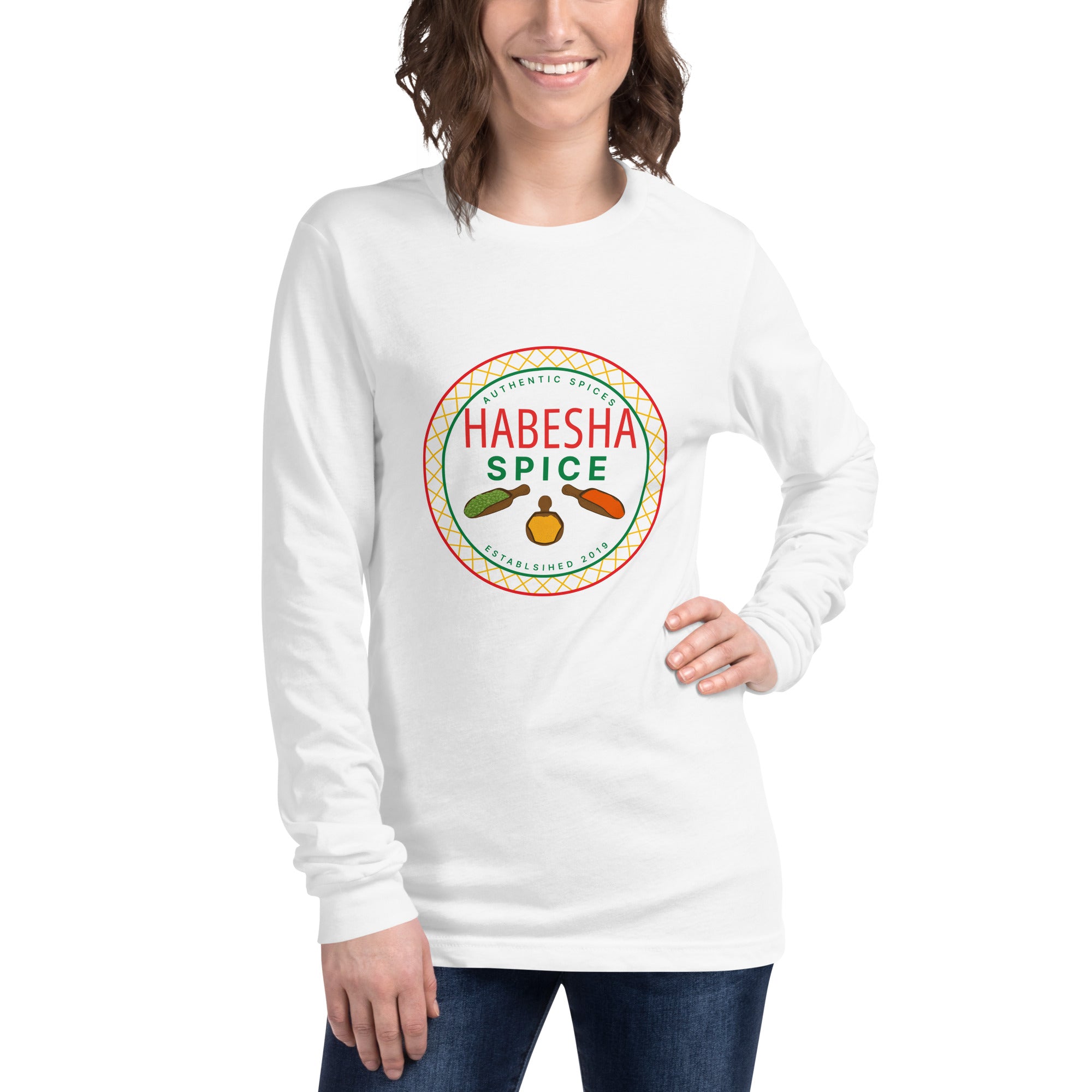 Habesha Spice Collection: Branded Unisex Long Sleeve Tee