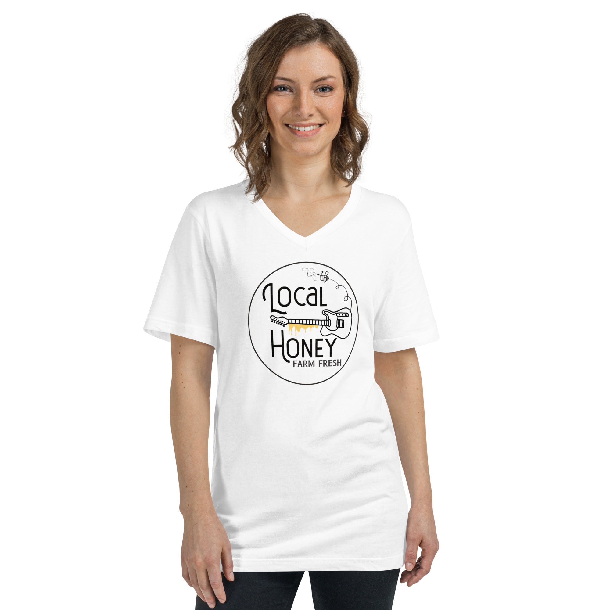 Local Honey Unisex Short Sleeve V-Neck T-Shirt