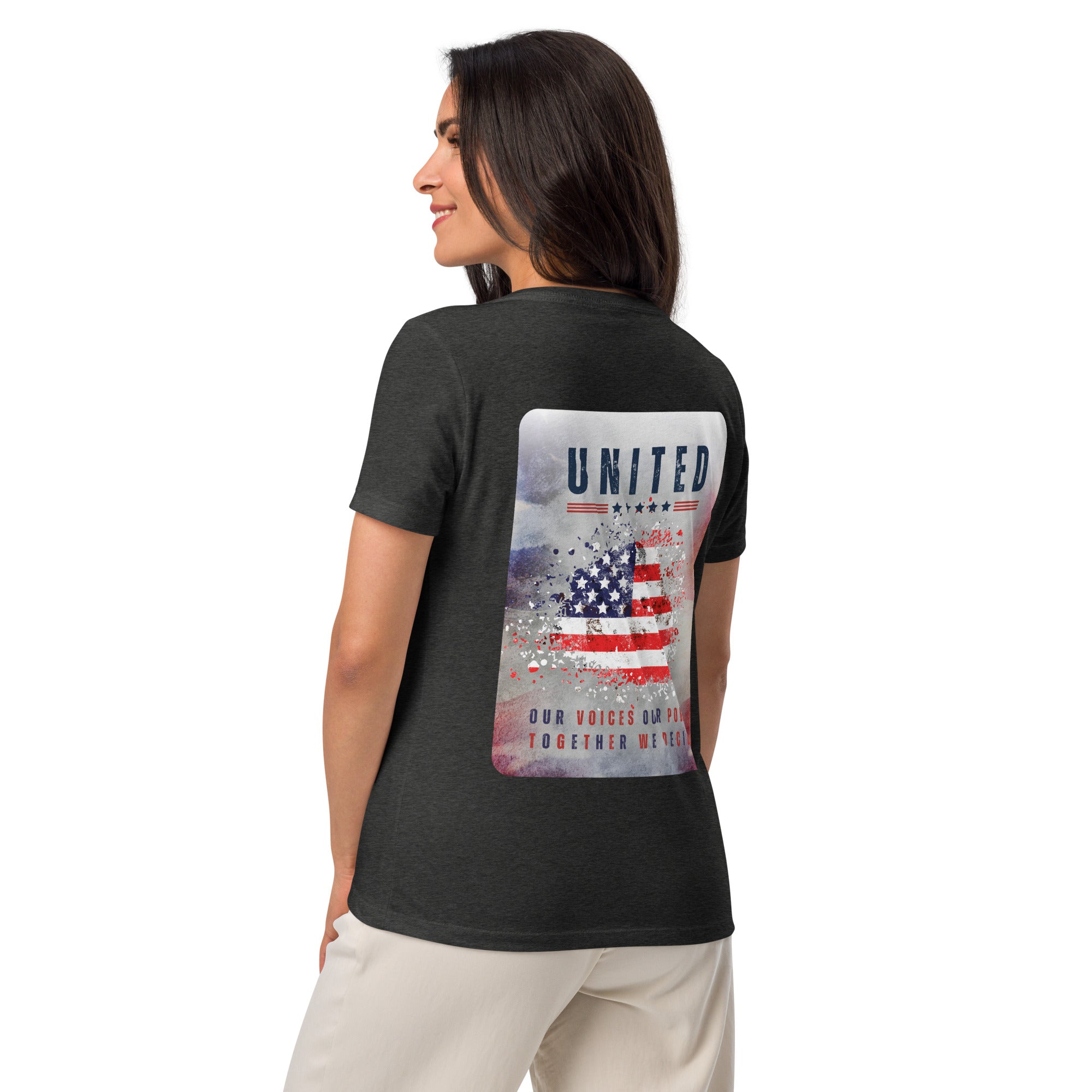 *United* USA Women’s Relaxed V-Neck T-Shirt