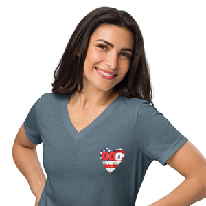 *United* USA Women’s Relaxed V-Neck T-Shirt