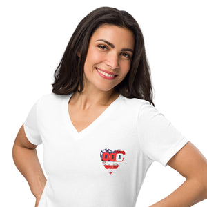 *United* USA Women’s Relaxed V-Neck T-Shirt